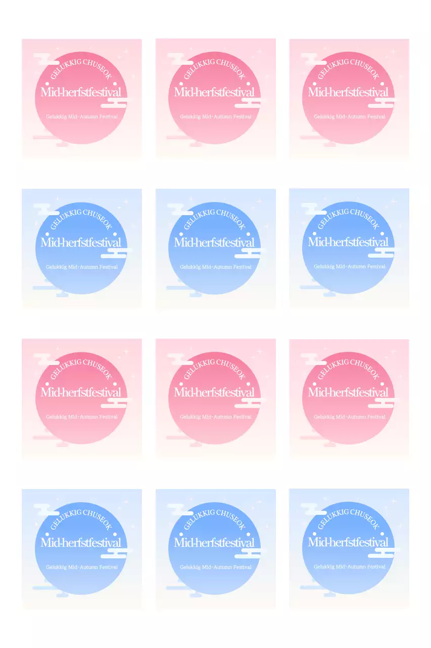 Gradiënt traditionele Chuseok-begroetingen