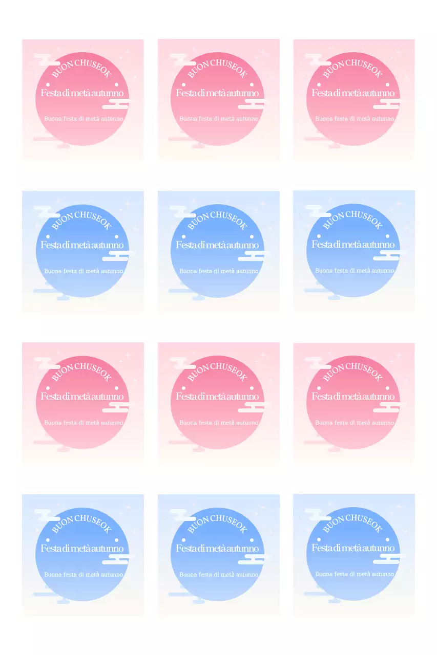 Saluti tradizionali Chuseok sfumati