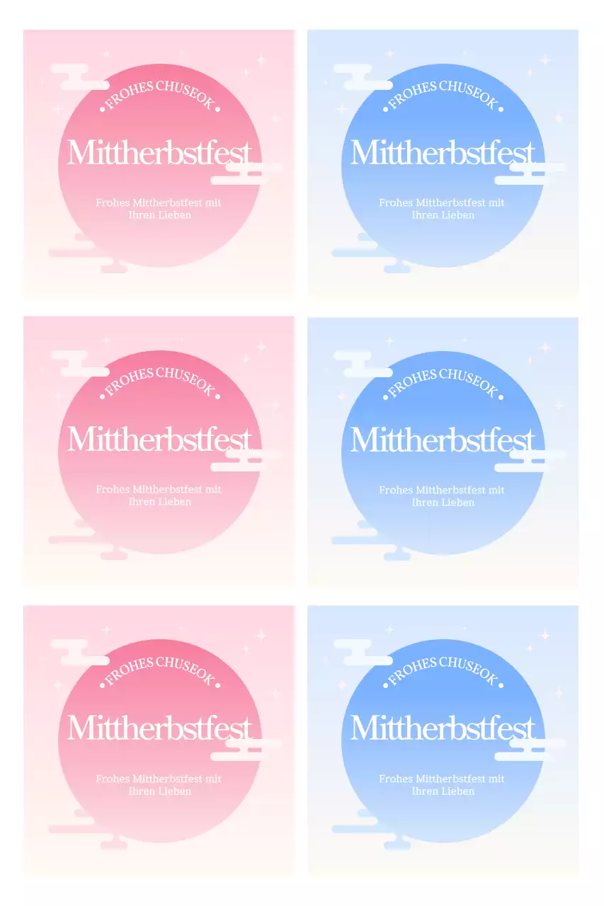 Traditionelle Chuseok-Grüße mit Farbverlauf