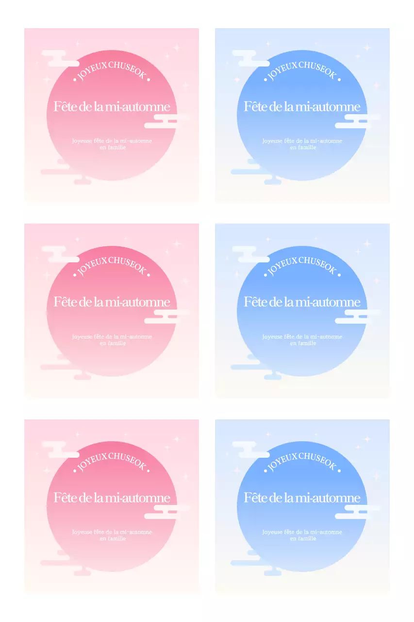 Salutations traditionnelles de Chuseok en dégradé