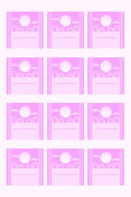 Saludos festivos con fondo degradado y patrón tradicional.