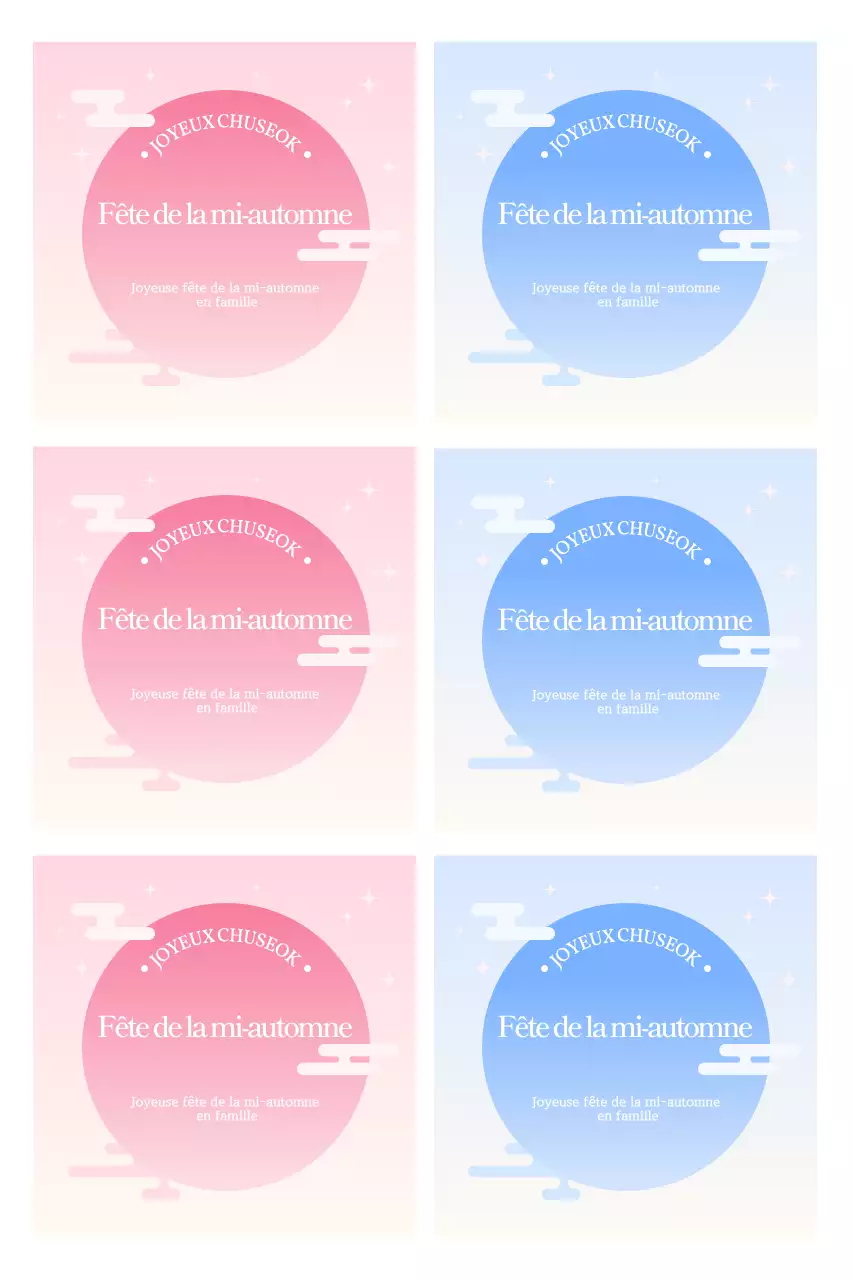 Salutations traditionnelles de Chuseok en dégradé