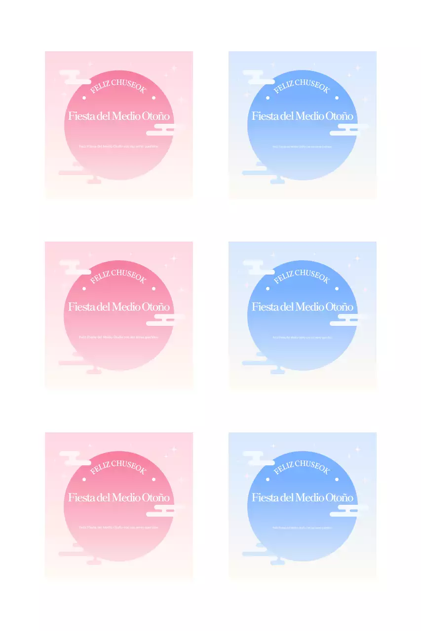 Saludos tradicionales de Chuseok con degradado