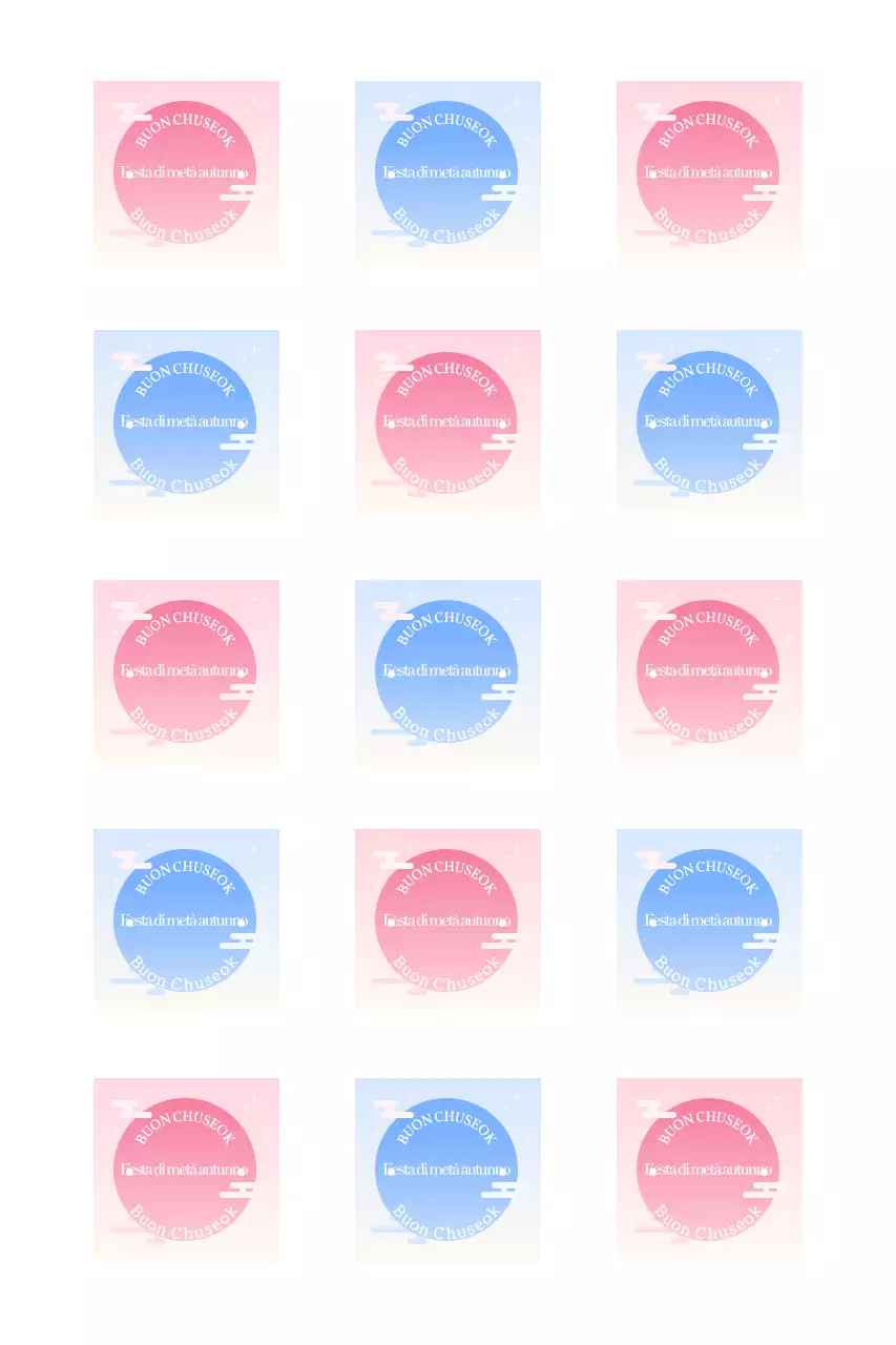 Saluti tradizionali Chuseok sfumati