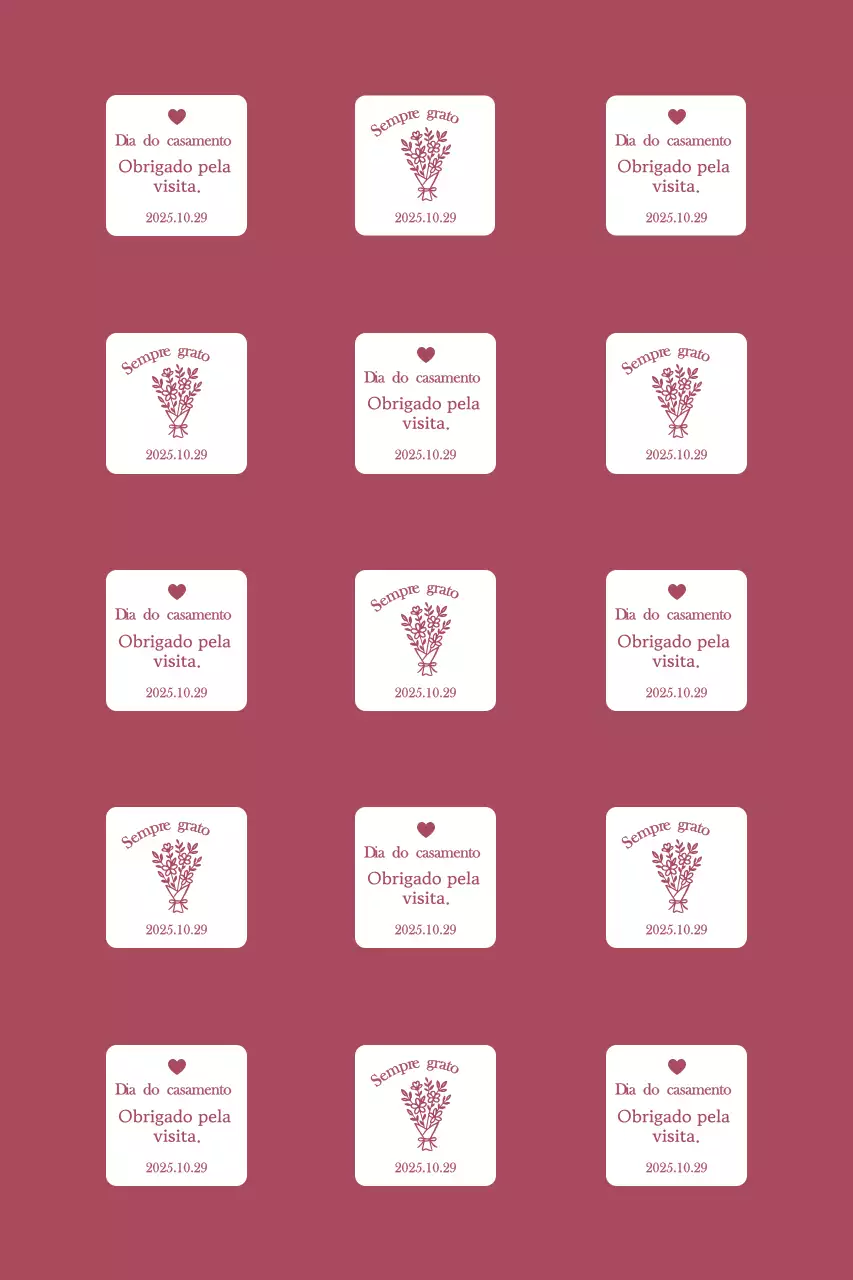 Cartão de agradecimento de casamento simples com borda
