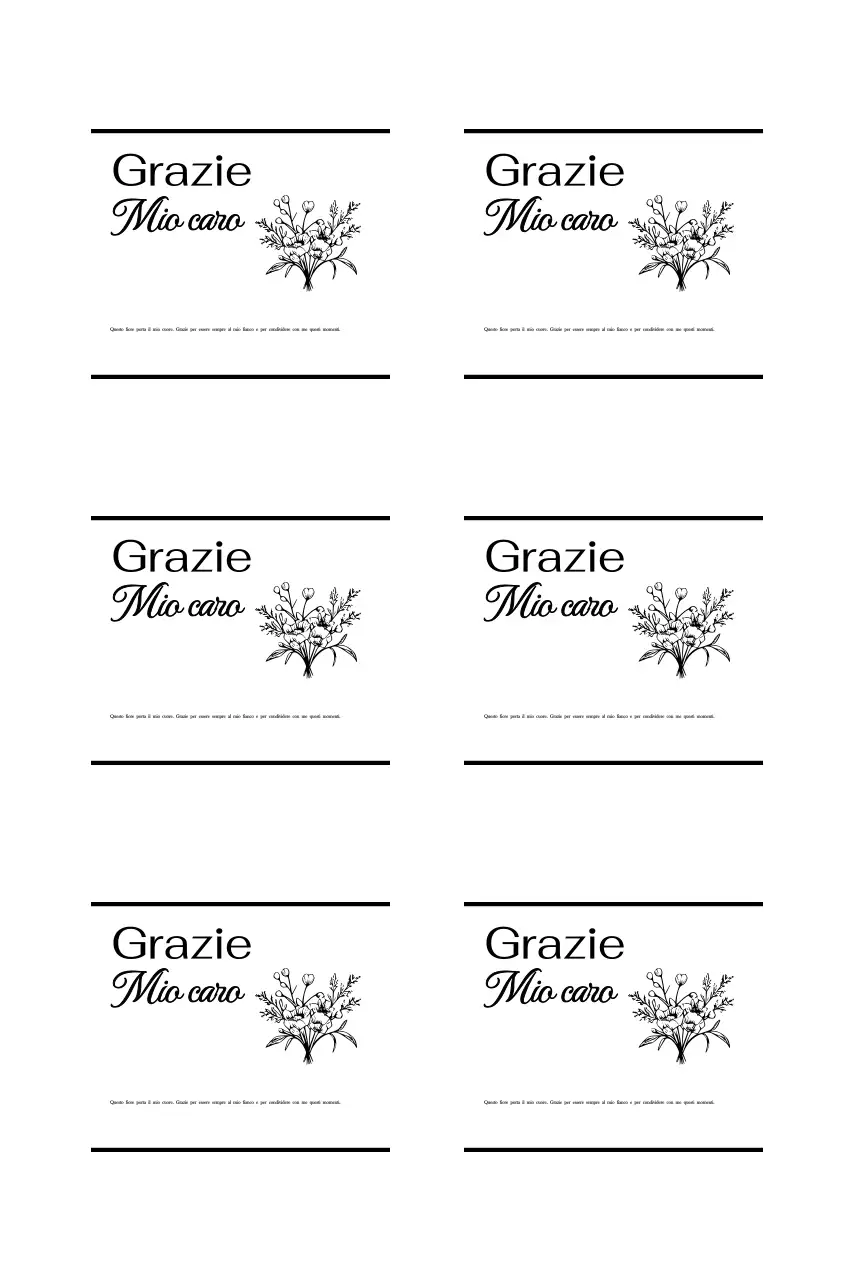 Illustrazione di bouquet con saluto di ringraziamento minimo