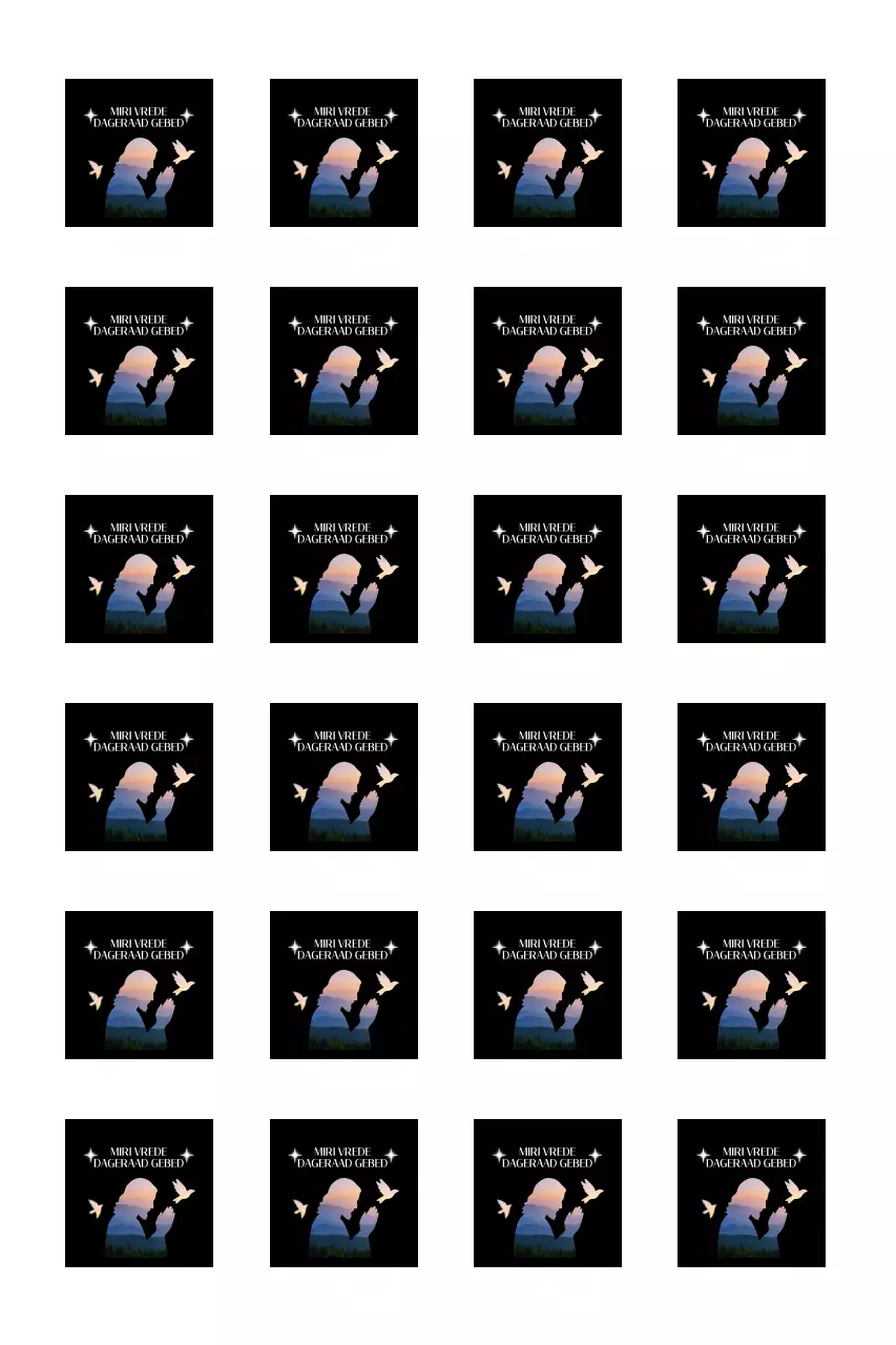 Gids voor gebedsbijeenkomsten met silhouet van biddende persoon