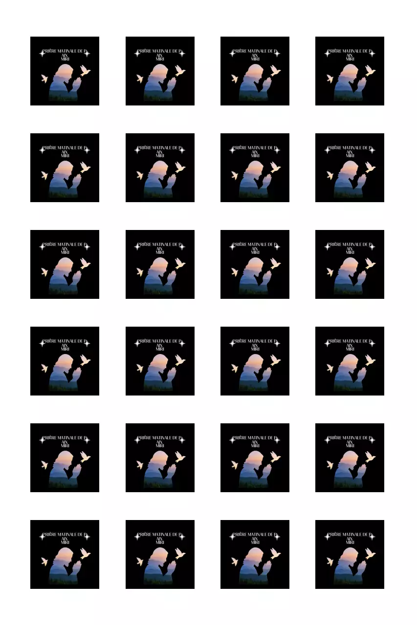 Guide de réunion de prière avec silhouette de personne en prière