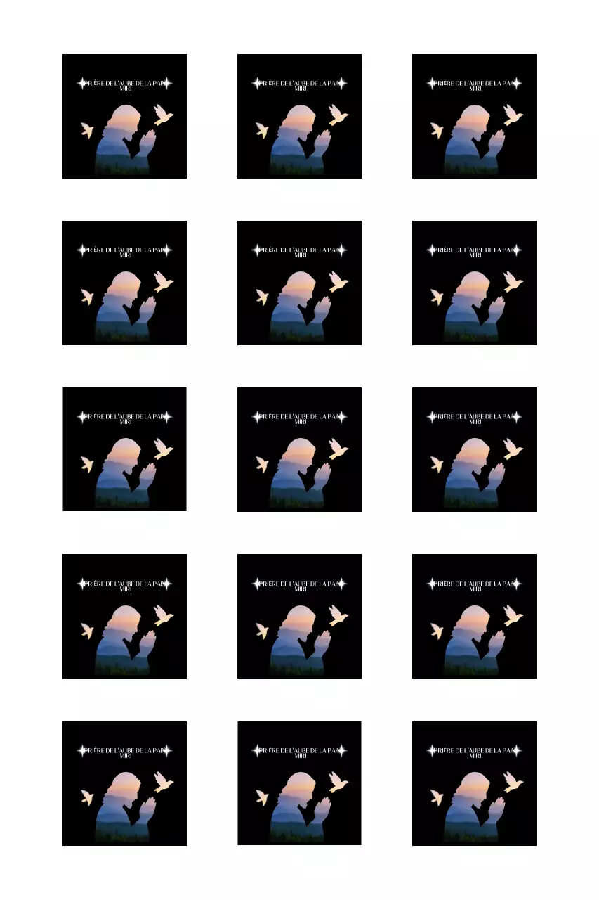 Guide de réunion de prière avec silhouette de personne en prière