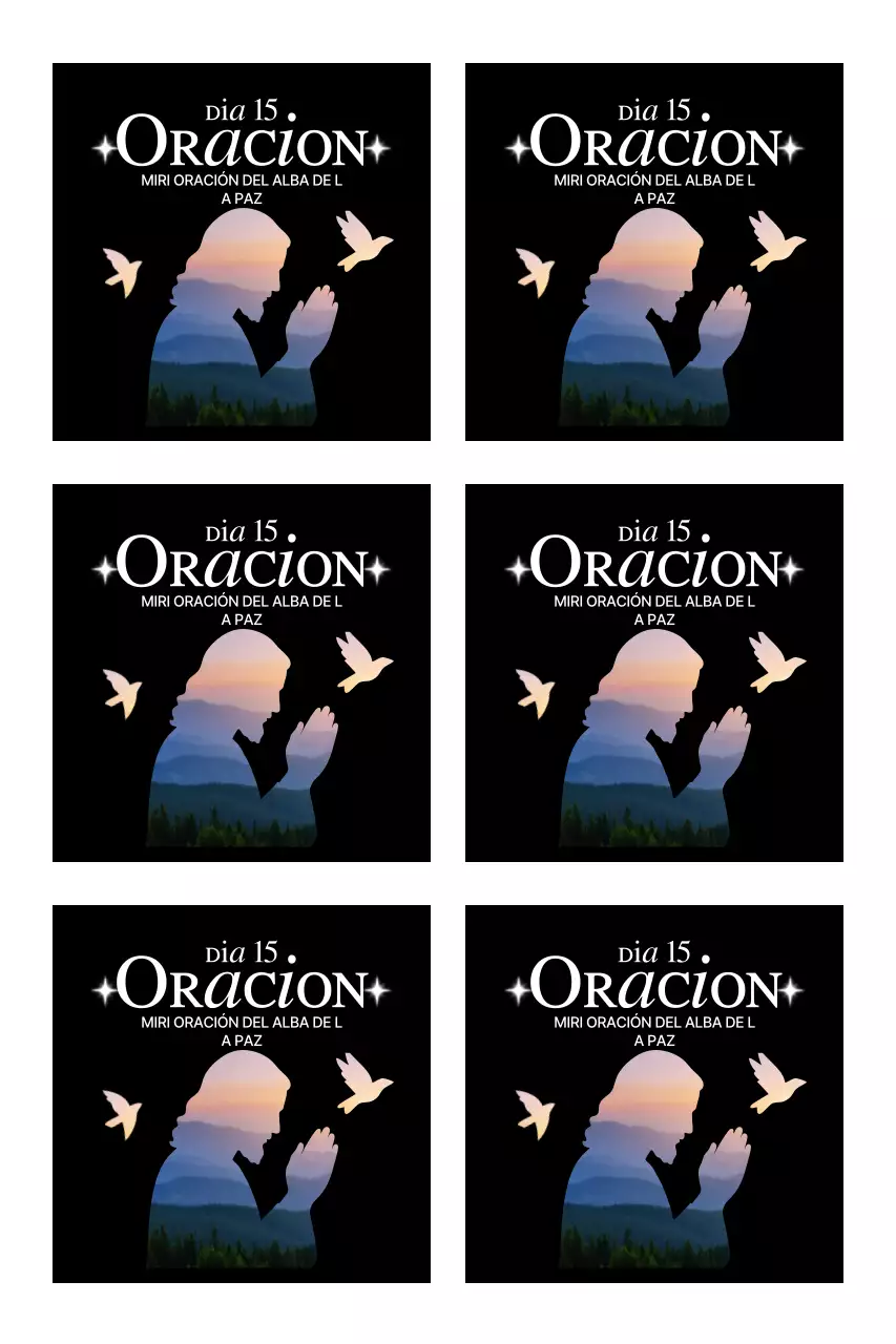 Guía para reuniones de oración con silueta de persona orando