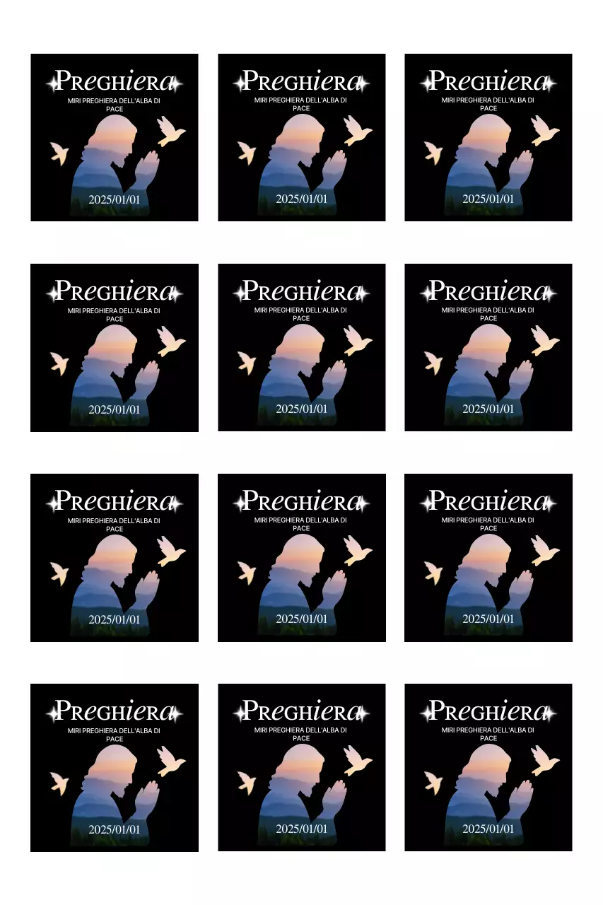 Guida all'incontro di preghiera con la sagoma di una persona in preghiera