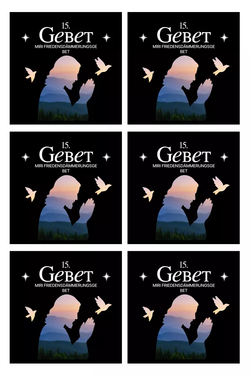 Betende Person Silhouette Gebetstreffen Leitfaden