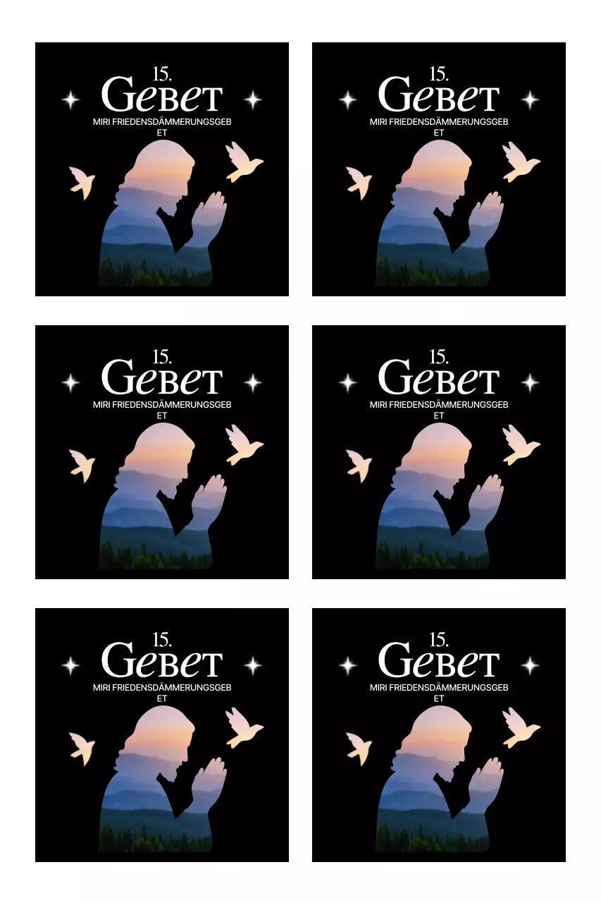 Betende Person Silhouette Gebetstreffen Leitfaden