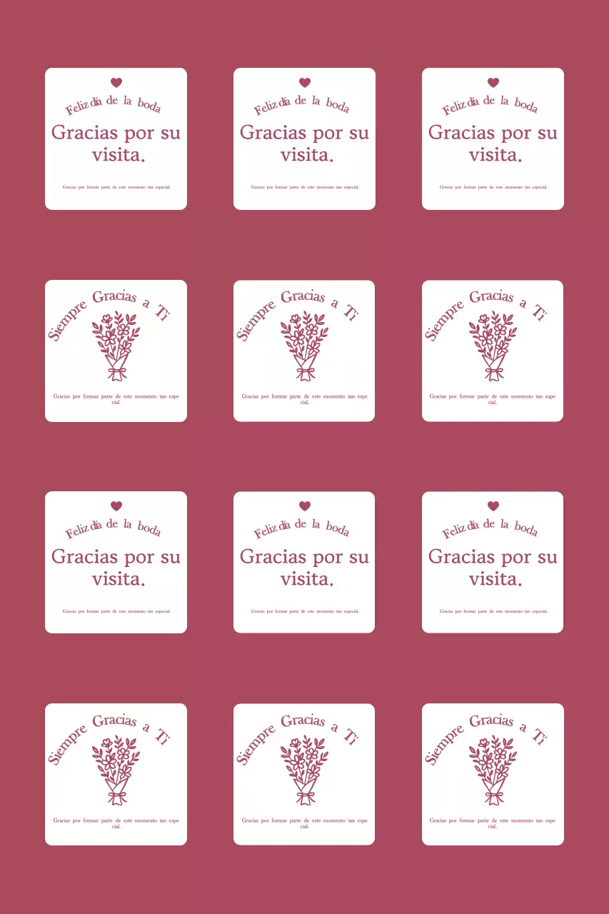 Tarjeta de agradecimiento de boda sencilla con borde