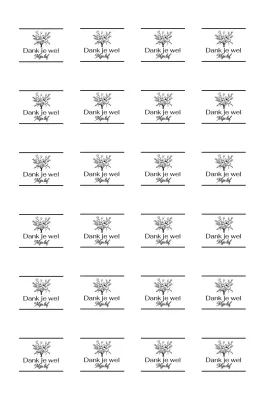 Boeketillustratie minimale bedankgroet