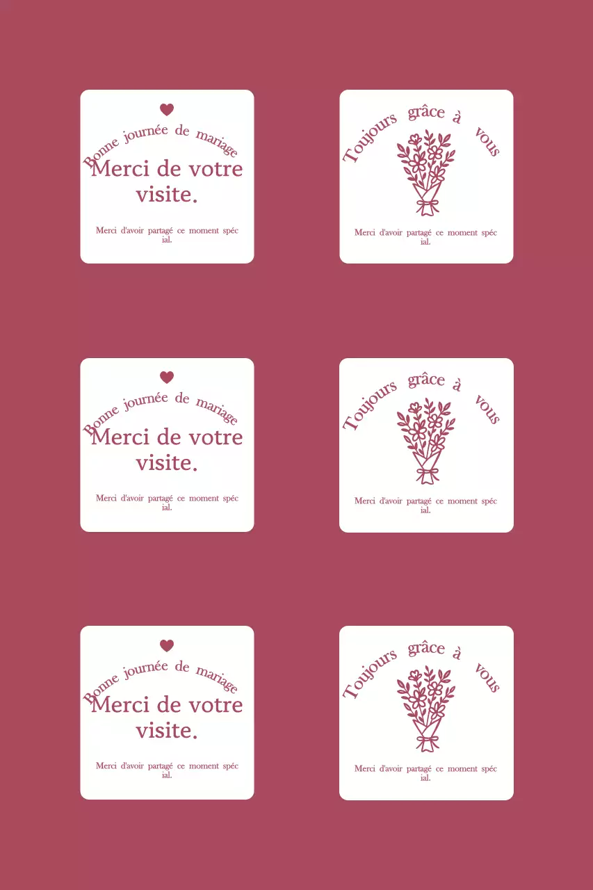 Carte de remerciement de mariage simple avec bordure