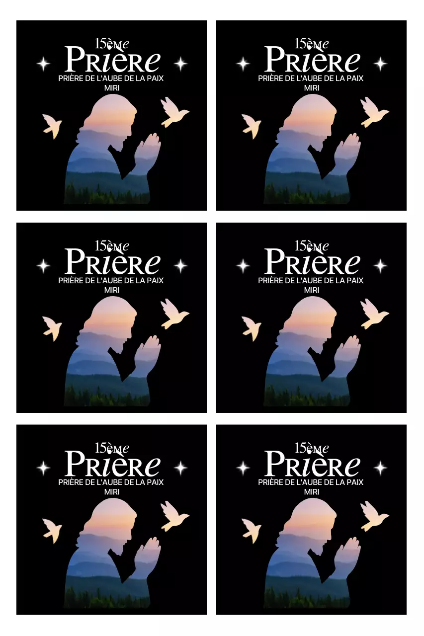 Guide de réunion de prière avec silhouette de personne en prière