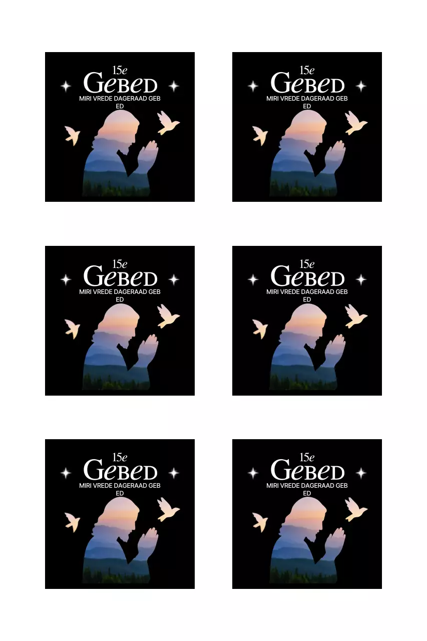 Gids voor gebedsbijeenkomsten met silhouet van biddende persoon