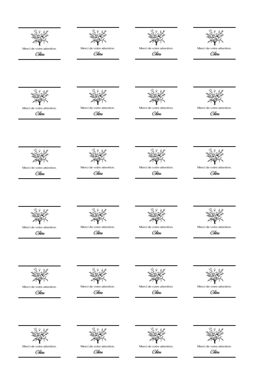 Illustration de bouquet minimaliste avec un message de remerciement