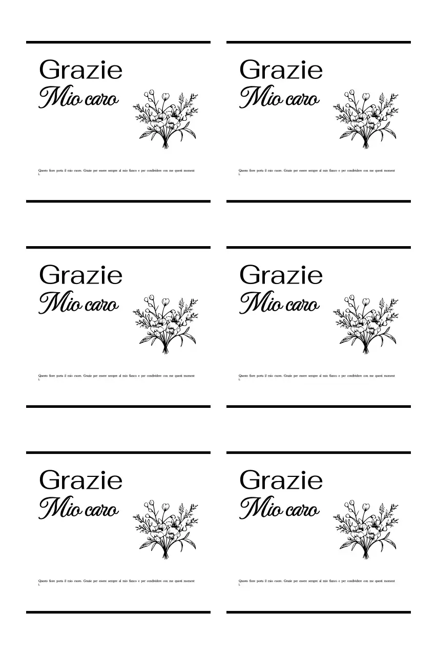 Illustrazione di bouquet con saluto di ringraziamento minimo