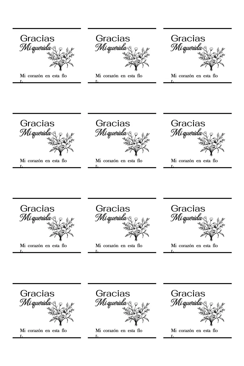 Ilustración de ramo de saludo de agradecimiento minimalista.