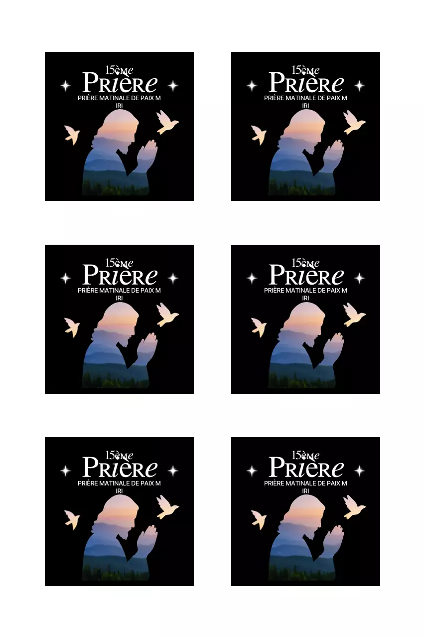 Guide de réunion de prière avec silhouette de personne en prière