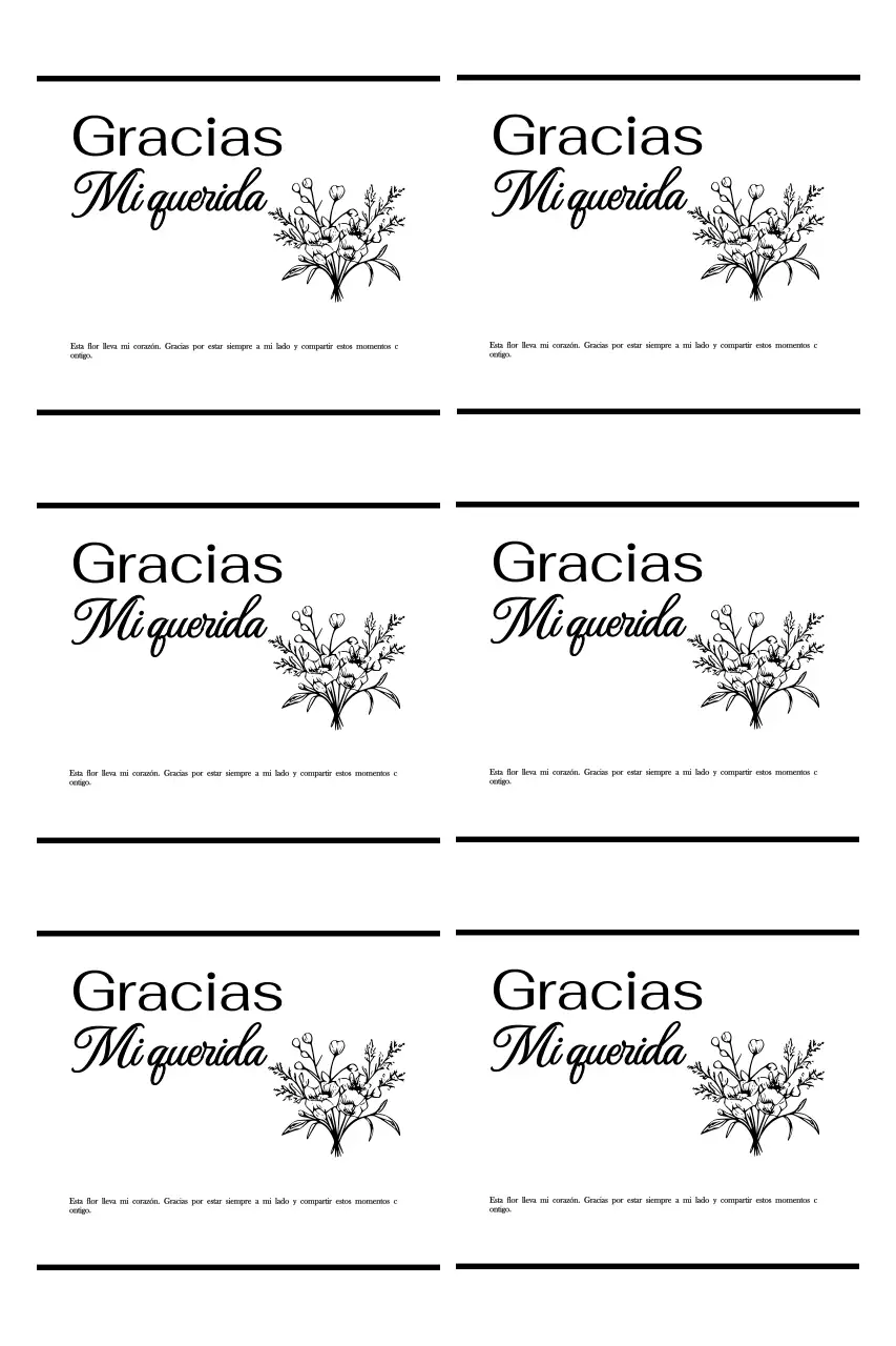 Ilustración de ramo de saludo de agradecimiento minimalista.