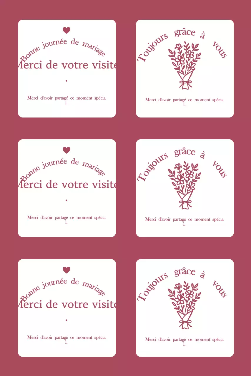 Carte de remerciement de mariage simple avec bordure