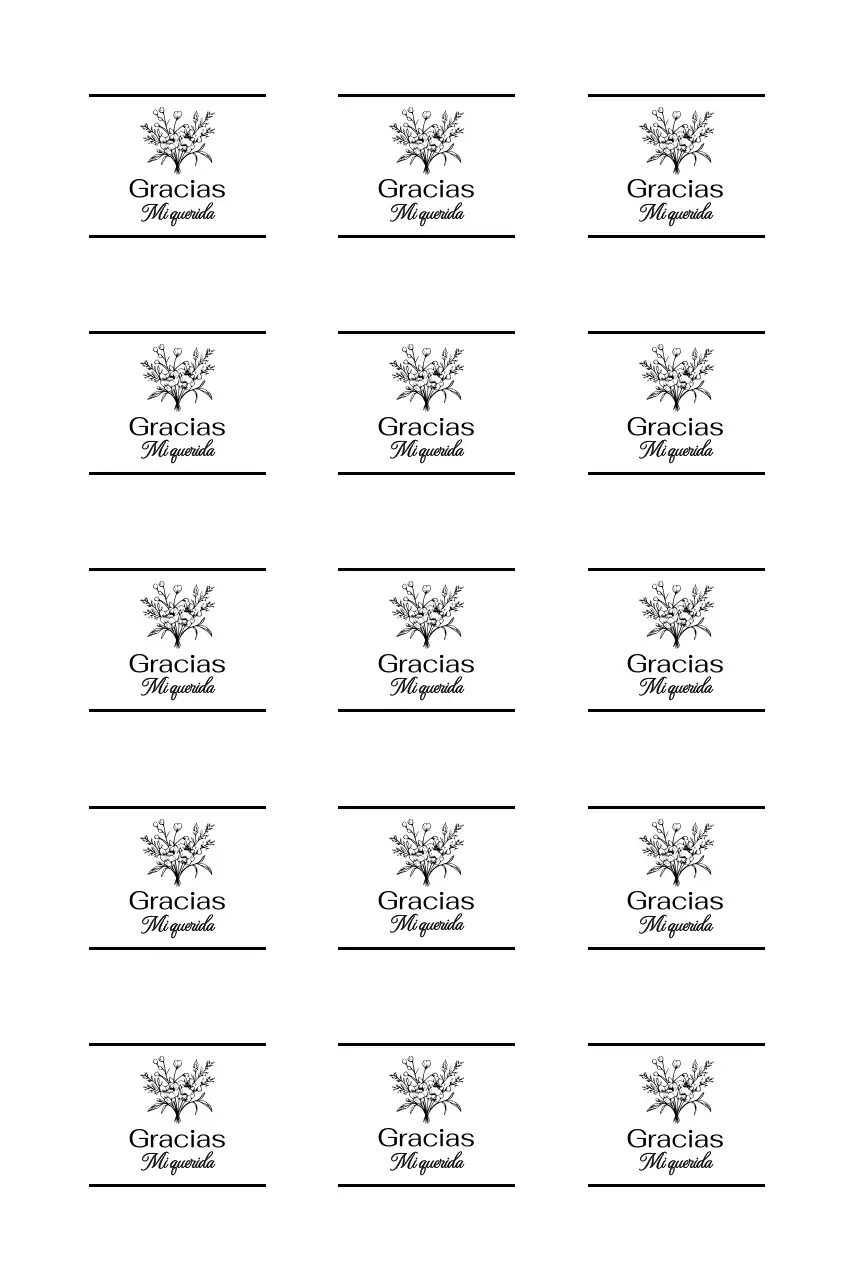 Ilustración de ramo de saludo de agradecimiento minimalista.