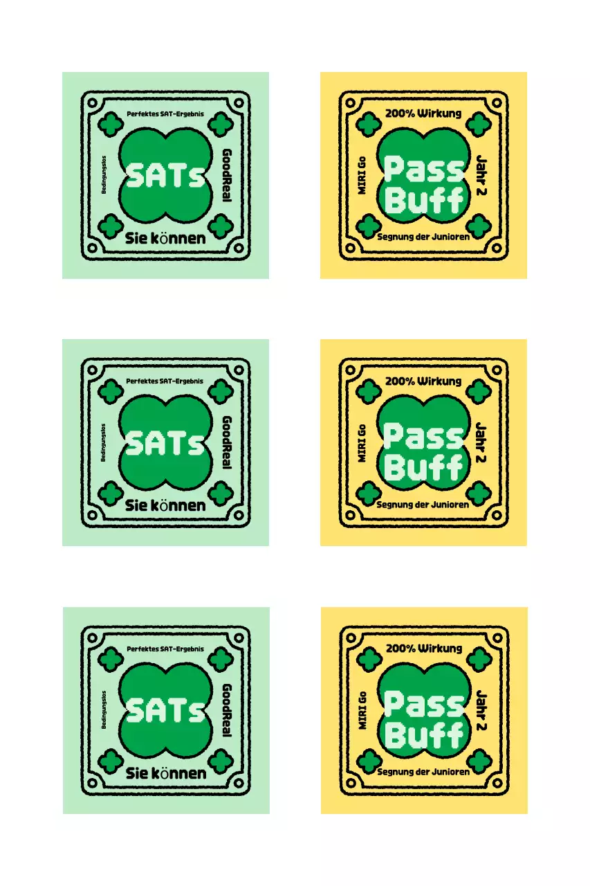 Vintage College Scholastic Ability Test jubeln Charme Aufkleber