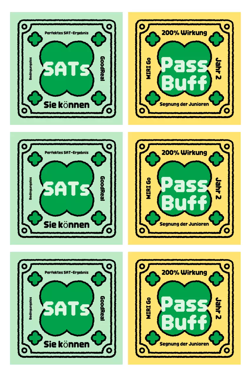 Vintage College Scholastic Ability Test jubeln Charme Aufkleber