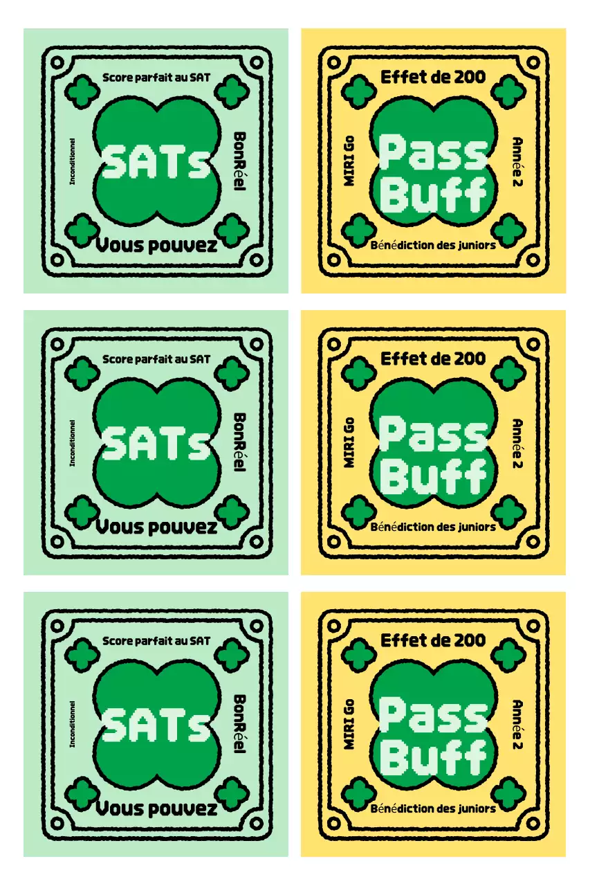 Autocollant de charme encourageant de test d'aptitude scolaire vintage