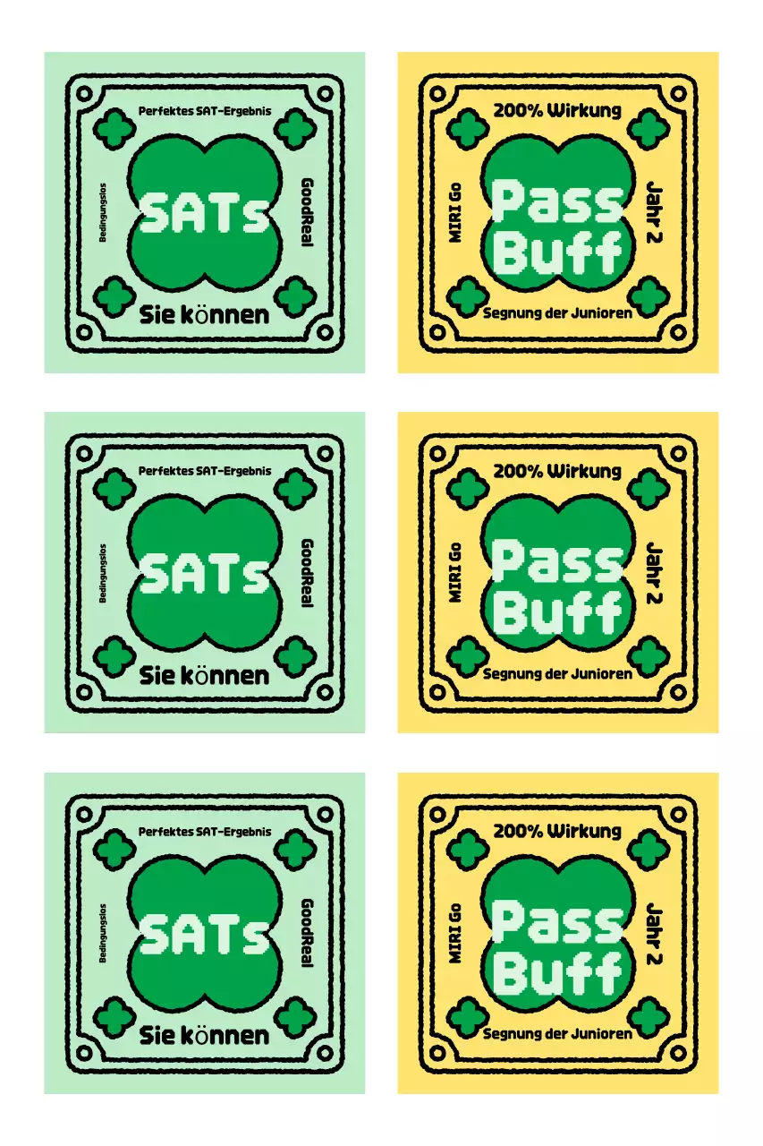 Vintage College Scholastic Ability Test jubeln Charme Aufkleber