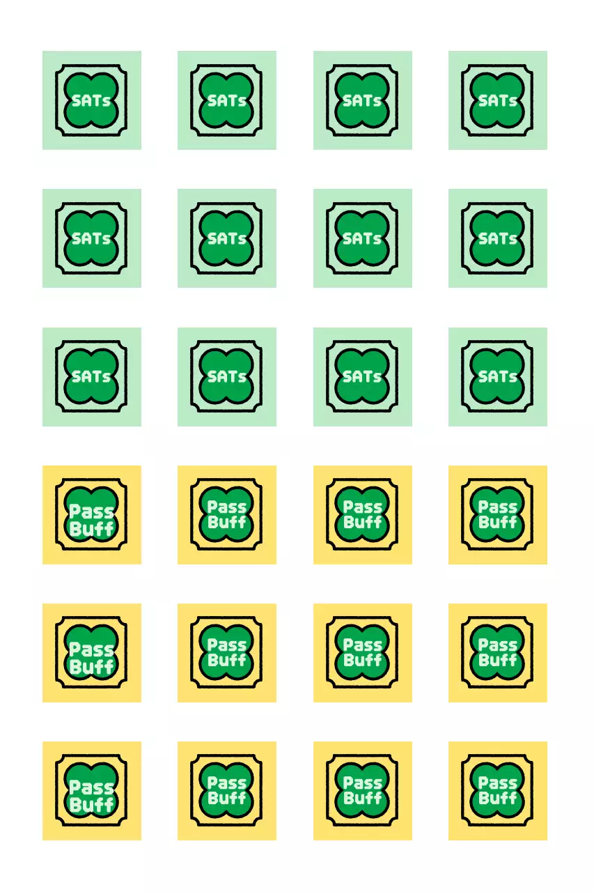 Vintage College Scholastic Ability Test jubeln Charme Aufkleber