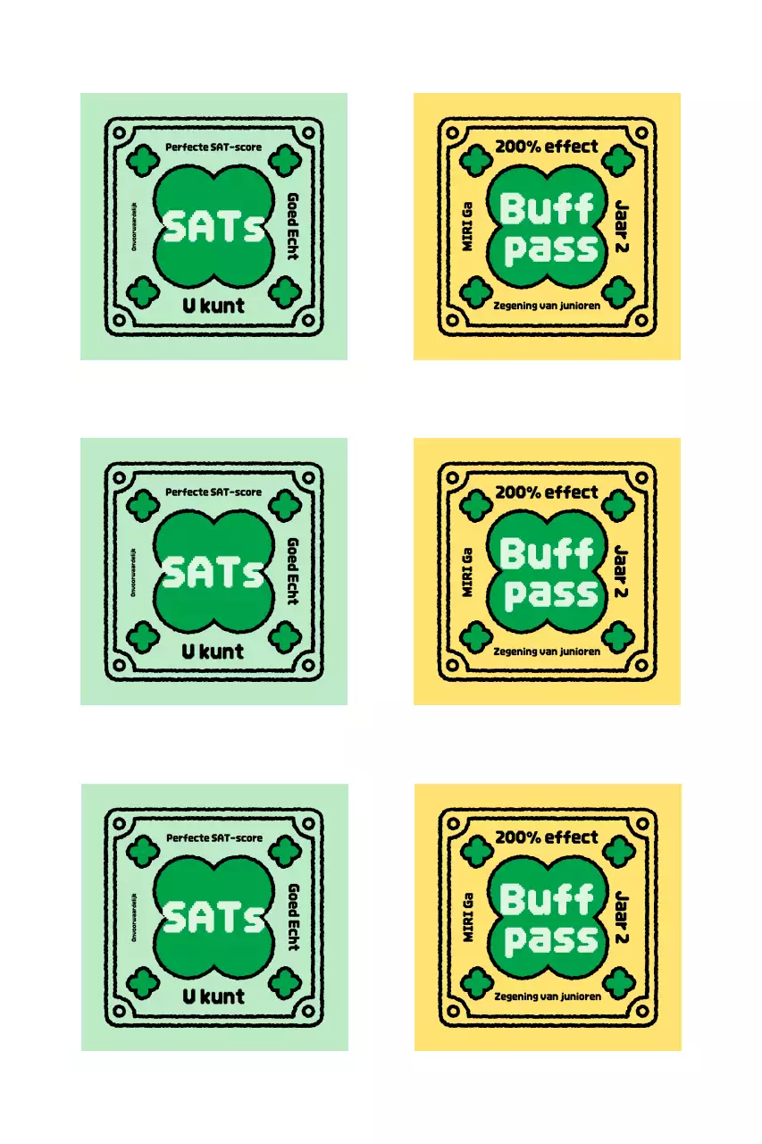 Vintage College Scholastic Ability Test-aanmoedigingssticker