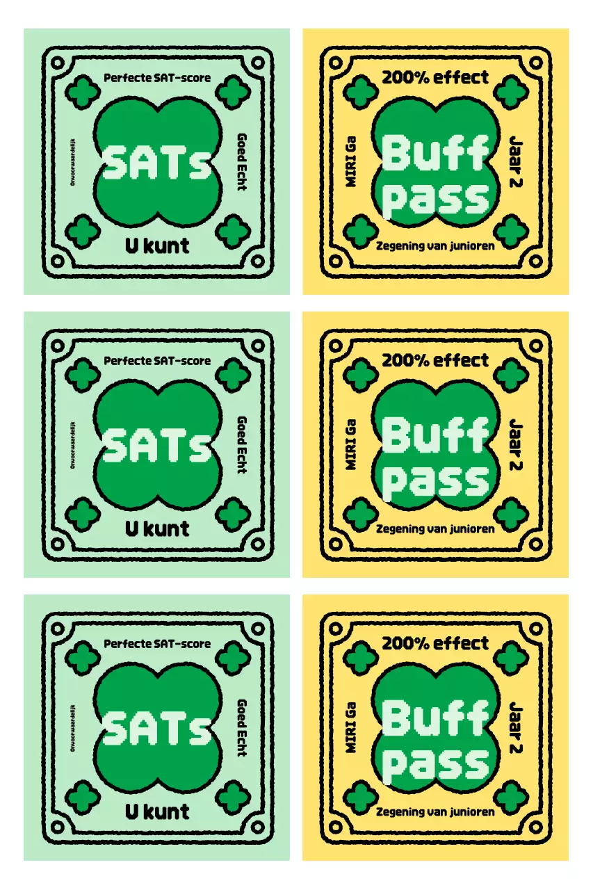 Vintage College Scholastic Ability Test-aanmoedigingssticker