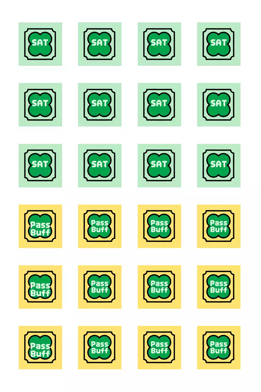 Adesivo vintage con ciondolo per il tifo per il test di abilità scolastica del college