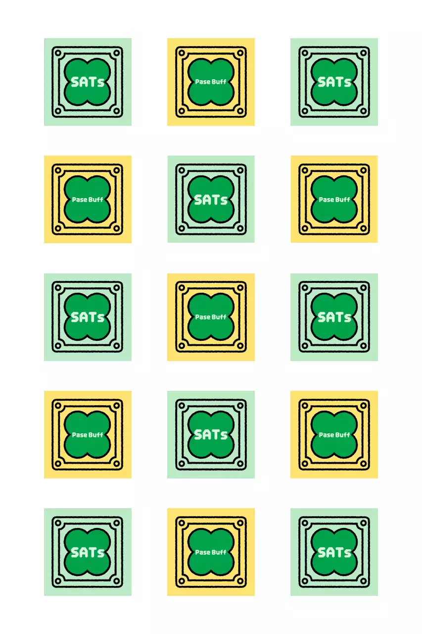 Pegatina con amuleto de alegría para la prueba de capacidad académica universitaria vintage