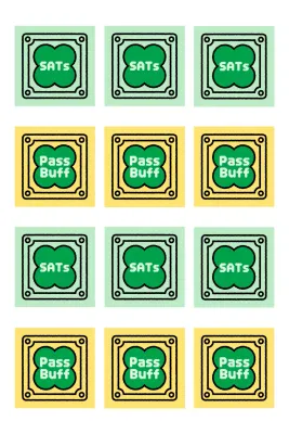 Vintage College Scholastic Ability Test jubeln Charme Aufkleber