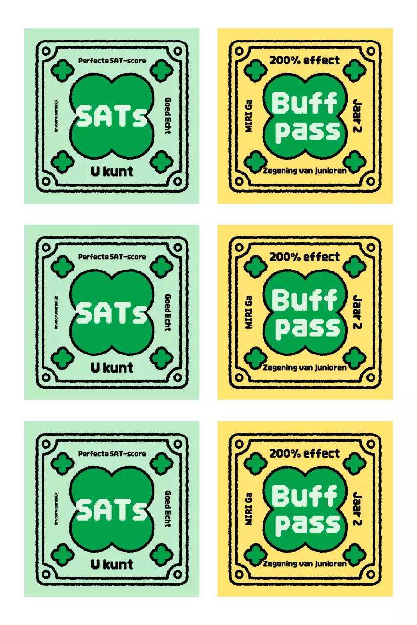 Vintage College Scholastic Ability Test-aanmoedigingssticker