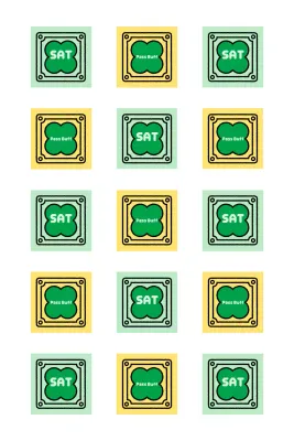 Adesivo vintage con ciondolo per il tifo per il test di abilità scolastica del college