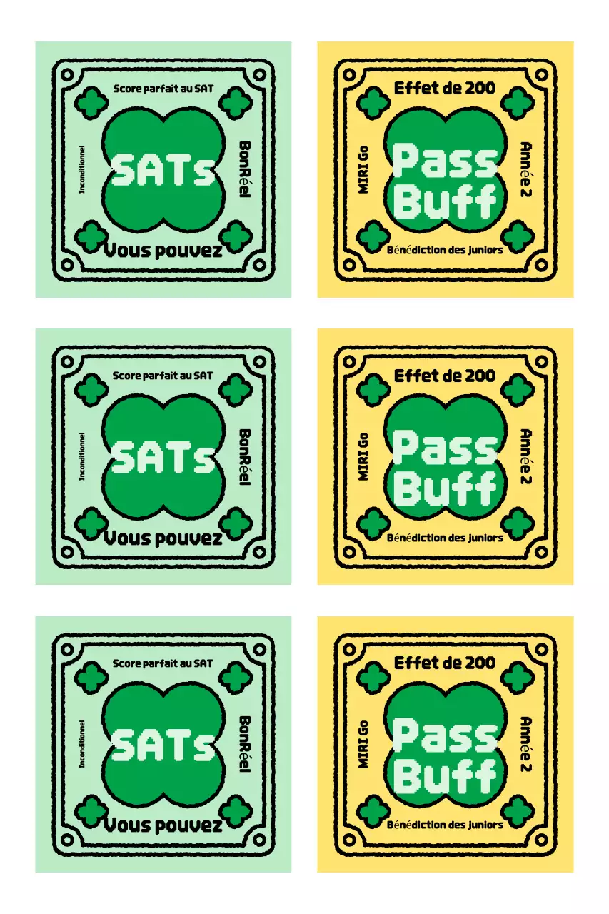 Autocollant de charme encourageant de test d'aptitude scolaire vintage