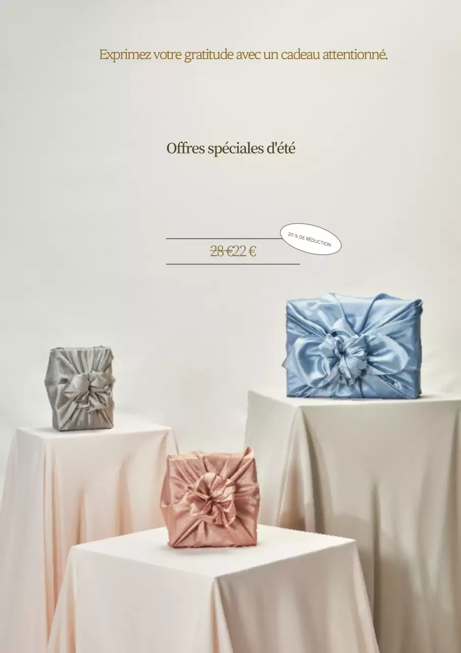 Coffret cadeau traditionnel beige à prix réduit pour Chuseok