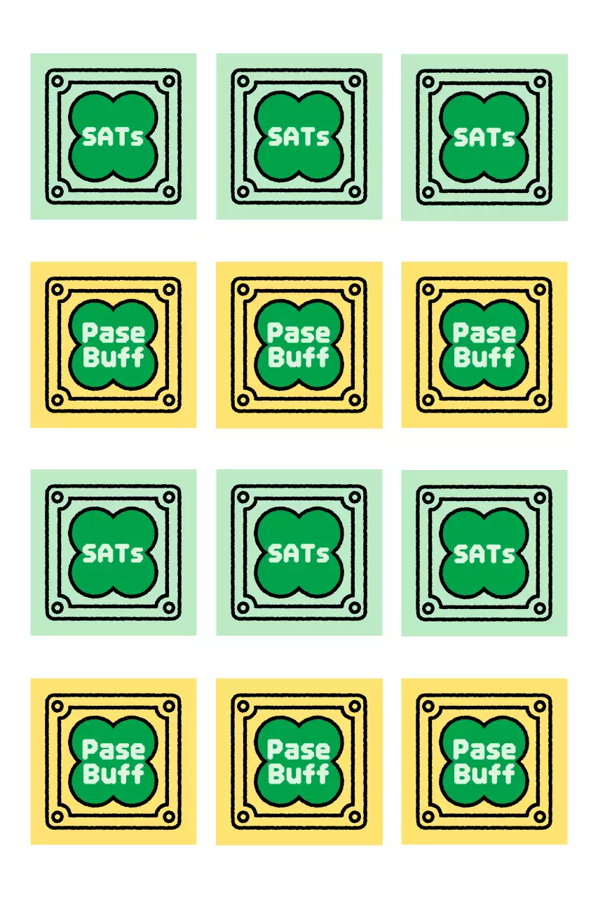 Pegatina con amuleto de alegría para la prueba de capacidad académica universitaria vintage