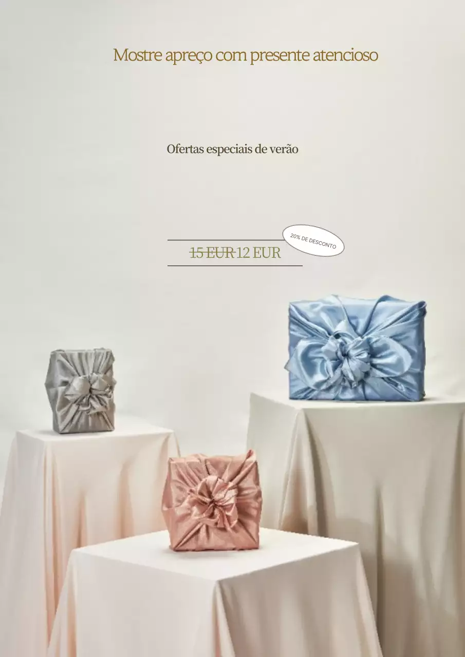 Conjunto de presente tradicional bege com desconto Chuseok