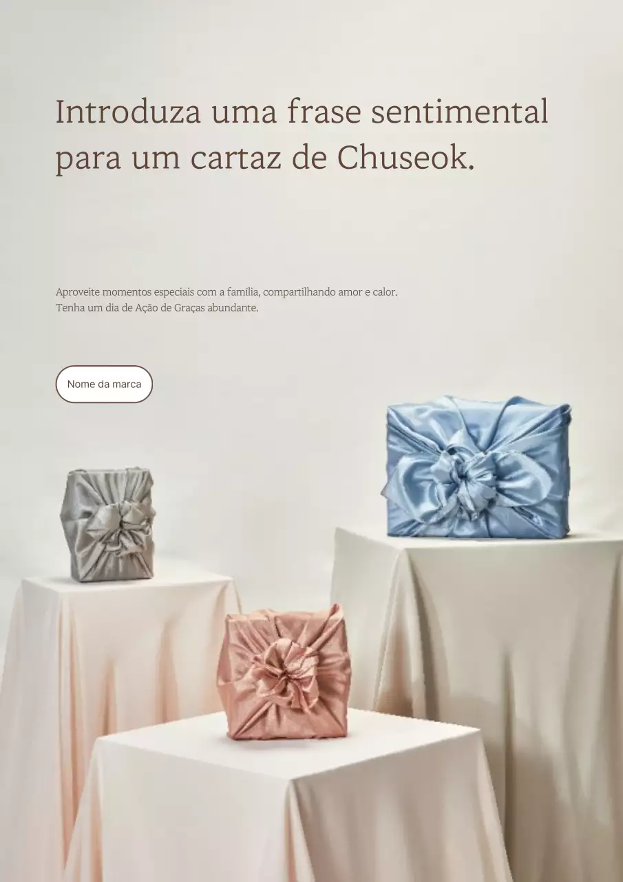 Conjunto de presente tradicional bege com desconto Chuseok