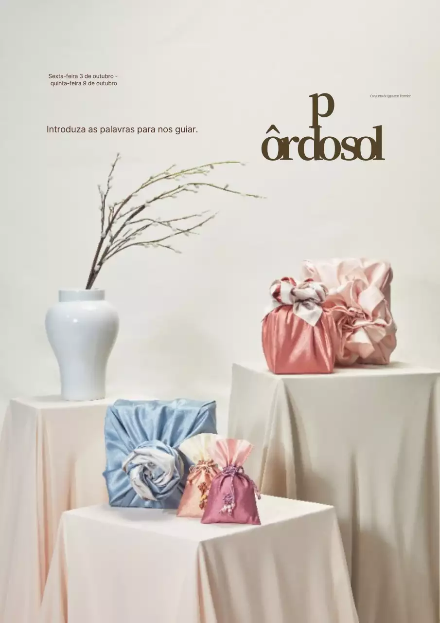 Conjunto de presente tradicional bege com desconto Chuseok