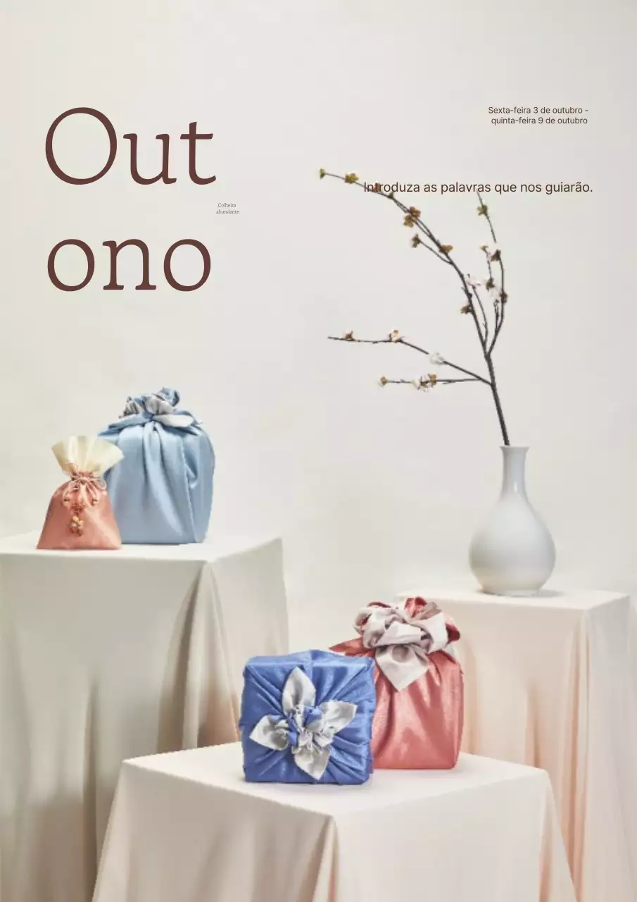 Conjunto de presente tradicional bege com desconto Chuseok