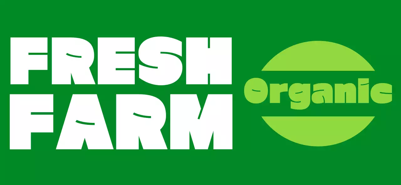 緑 シンプル 農業 ラベル  イラスト