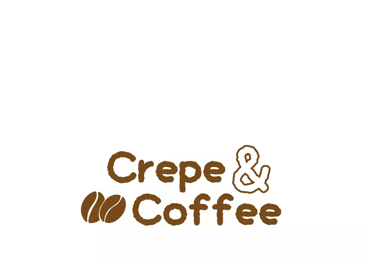 茶色 シンプル カフェ ロゴ 業種イラスト